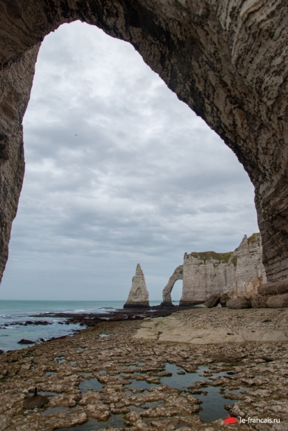 Étretat в отлив