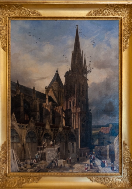 Адриен Дозатс, Работы в церкви аббатства Сен-Дени, холст, масло, 65 x 45 см, 1833 Фото: Илья Думов